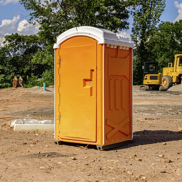 how often are the porta potties cleaned and serviced during a rental period in Foster County